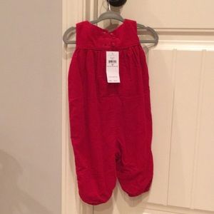 Ralph Lauren red corduroy jumper 6 month. NWT